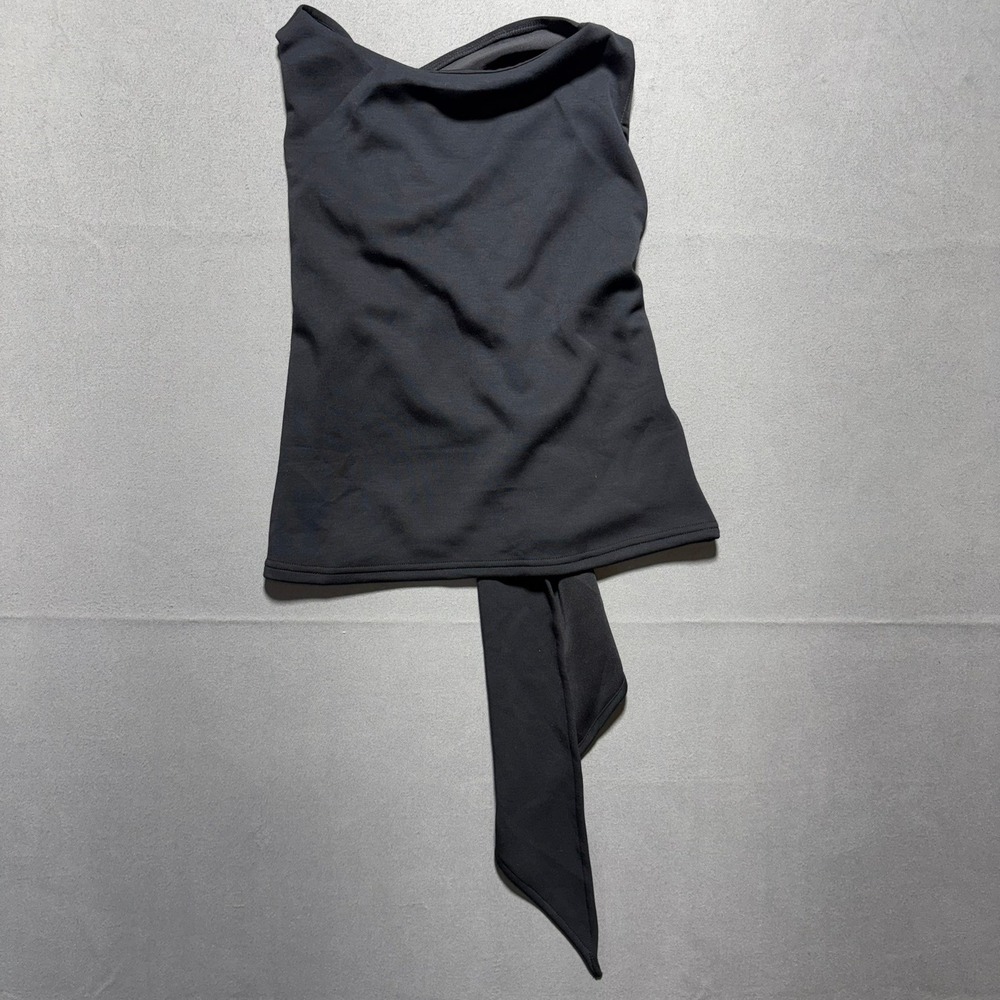 MESHKI Catelyn Asymmetrical Scuba Jersey Top Black Large NWT TP08402KD4